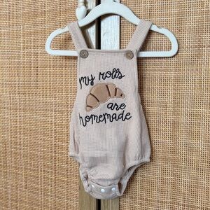 Croissant Baby Romper 3-6mo